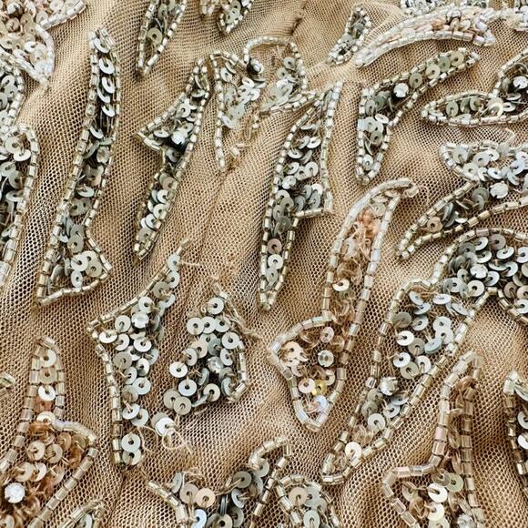 Mac Duggal #5124 Mocha Sequin Full Maxi Dress Size 4 NEW Wedding Party Prom - Picture 10 of 16